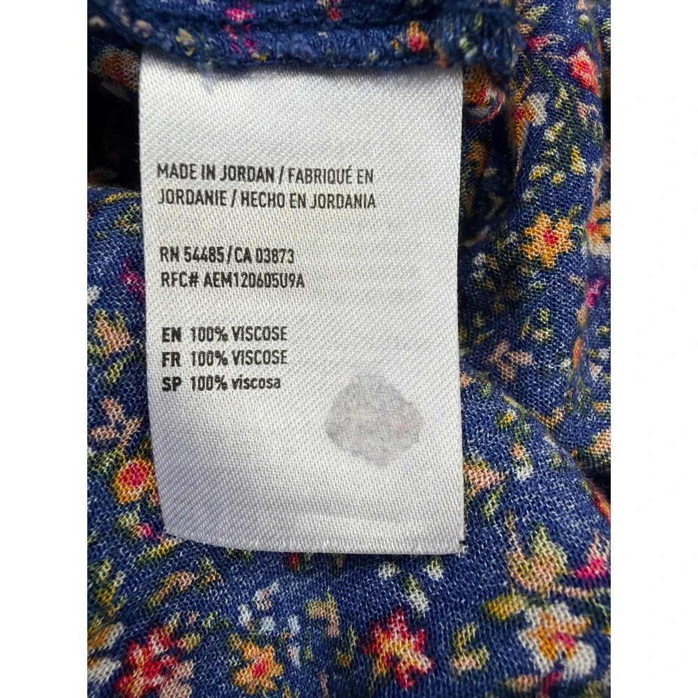 American Eagle Navy Floral Ruffle Skort Womens Small‎ Ditsy Boho Viscose 1906